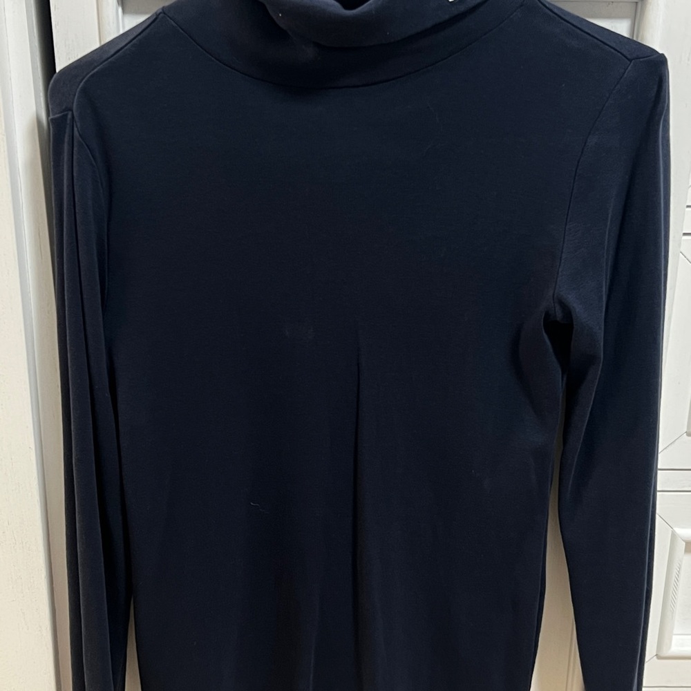 Black Turtleneck Long Sleeve Top
